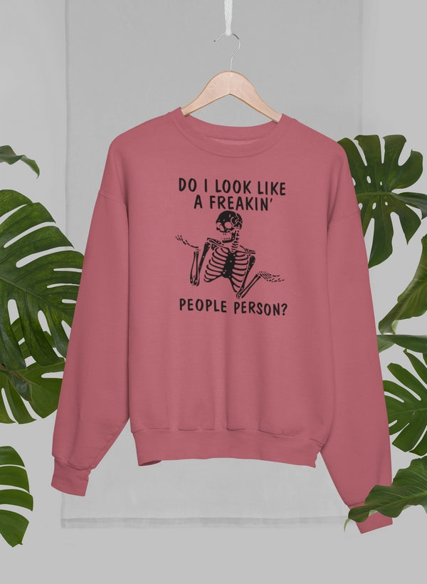 Do I Look Like A Freakin People Person Sweat Shirt shopmerchmallow Virgin Teez - Black Hoodie