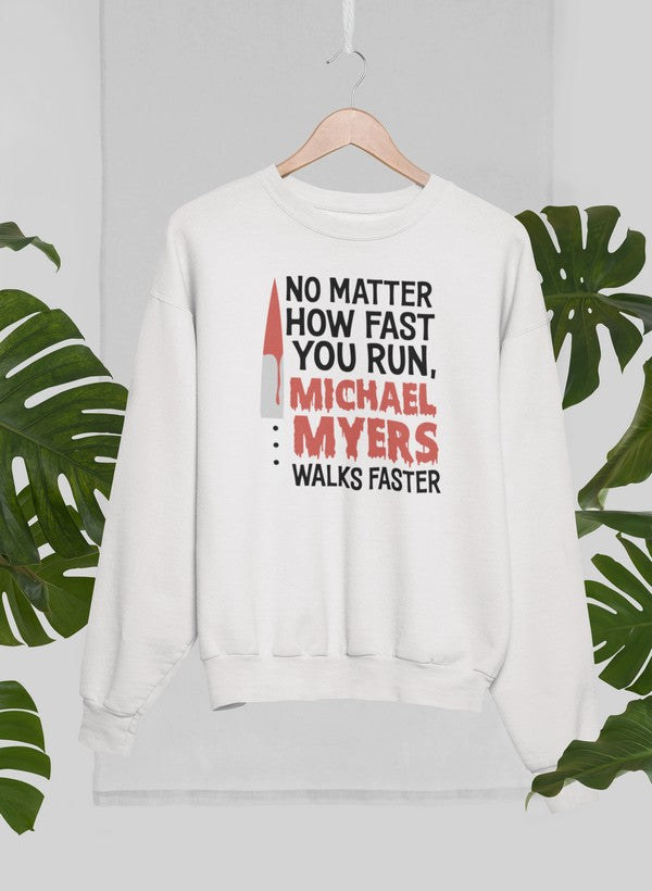 No Matter How Fast You Run Sweat Shirt shopmerchmallow Virgin Teez - Black Hoodie