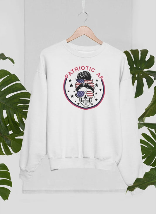 Patriotic AF Sweat Shirt shopmerchmallow Virgin Teez - Black Hoodie