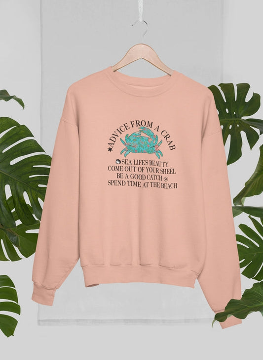 Advice From A Crab Sweat Shirt shopmerchmallow Virgin Teez - Black Hoodie