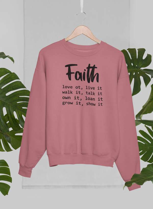 Faith Love It Live It Sweat Shirt shopmerchmallow Virgin Teez - Black Hoodie
