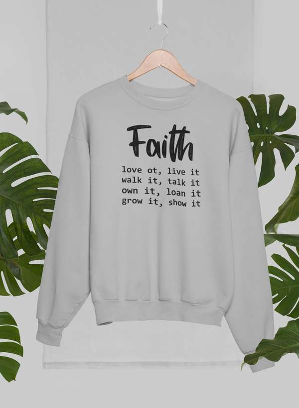 Faith Love It Live It Sweat Shirt shopmerchmallow Virgin Teez - Black Hoodie