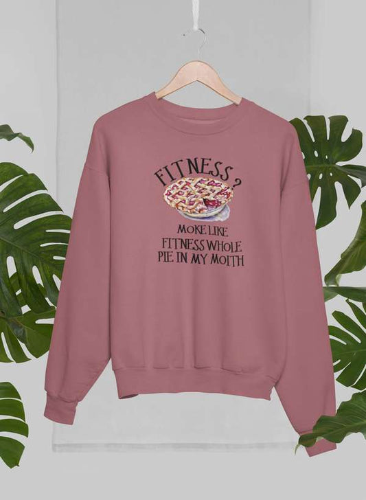 Fitness Pie In My Mouth Sweat Shirt shopmerchmallow Virgin Teez - Black Hoodie