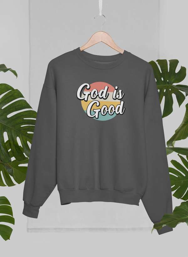 God Is Good Sweat Shirt shopmerchmallow Virgin Teez - Black Hoodie