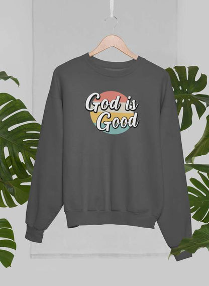God Is Good Sweat Shirt shopmerchmallow Virgin Teez - Black Hoodie