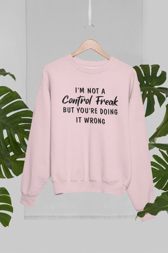 I'm Not a Control Freak Sweat Shirt shopmerchmallow Virgin Teez - Black Hoodie