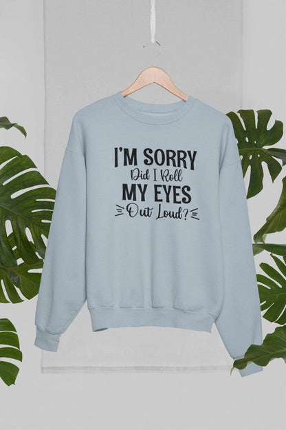 I'm Sorry Did I Roll My Eyes Out Loud Sweat Shirt shopmerchmallow Virgin Teez - Black Hoodie