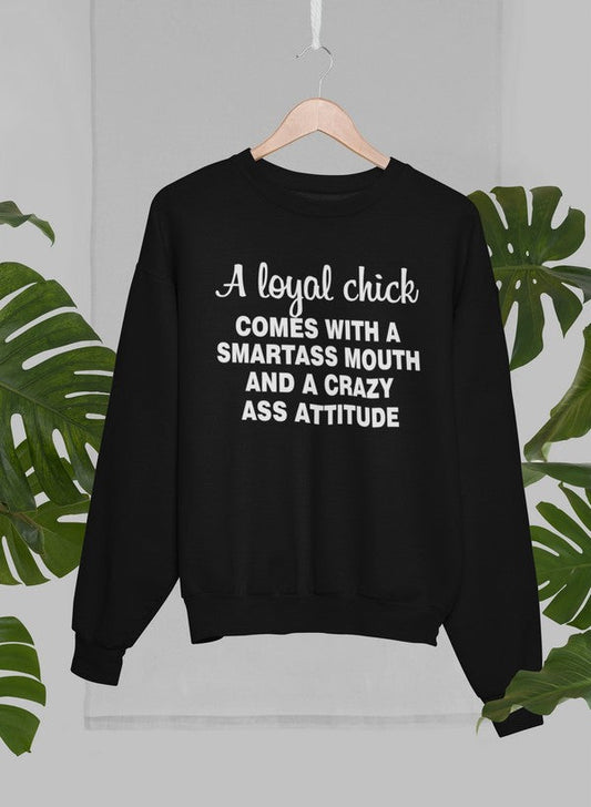 Loyal Chick Sweat Shirt shopmerchmallow Virgin Teez - Black Hoodie