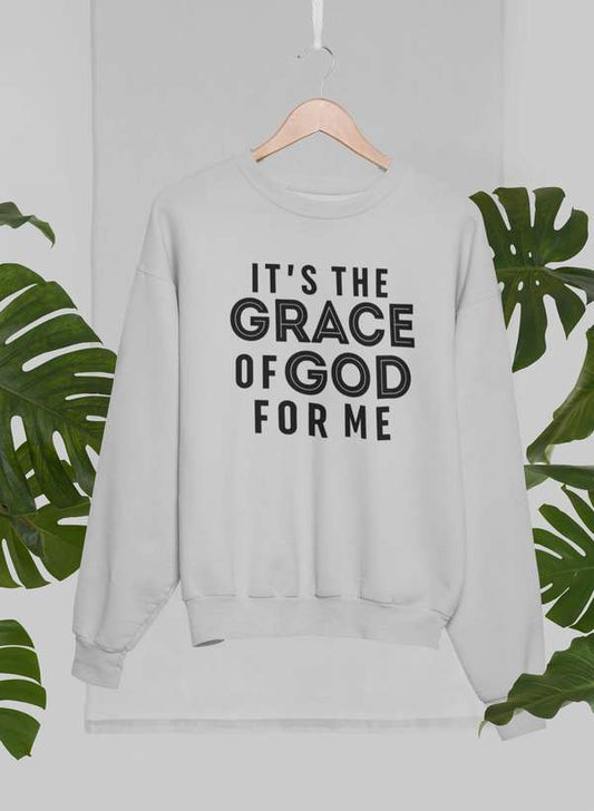 It's The Grace Of God For Me Sweat Shirt shopmerchmallow Virgin Teez - Black Hoodie