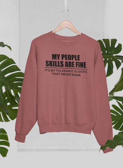 My People Skills Are Fine Sweat Shirt shopmerchmallow Virgin Teez - Black Hoodie