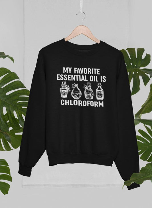 My Favorite Essential Oil Sweat Shirt shopmerchmallow Virgin Teez - Black Hoodie