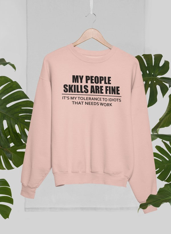 My People Skills Are Fine Sweat Shirt shopmerchmallow Virgin Teez - Black Hoodie