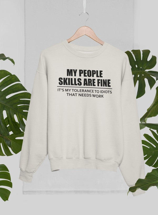 My People Skills Are Fine Sweat Shirt shopmerchmallow Virgin Teez - Black Hoodie