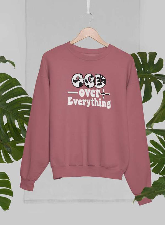 God Over Everything Sweat Shirt shopmerchmallow Virgin Teez - Black Hoodie