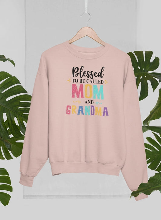 Blessed To Be Called Mom and Grandma Sweat Shirt shopmerchmallow Virgin Teez - Black Hoodie