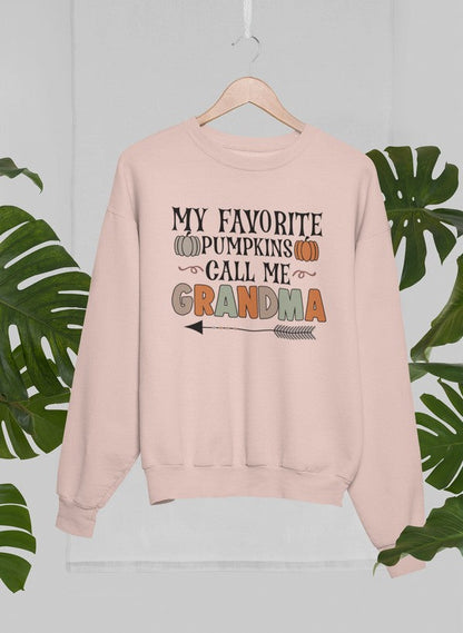 My Favorite Pumpkins Call Me Grandma Sweat Shirt shopmerchmallow Virgin Teez - Black Hoodie
