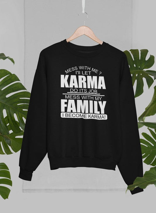Mess With Me Sweat Shirt shopmerchmallow Virgin Teez - Black Hoodie