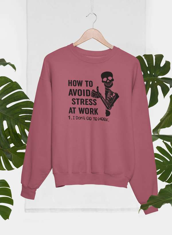 How To Avoid Stress Sweat Shirt shopmerchmallow Virgin Teez - Black Hoodie