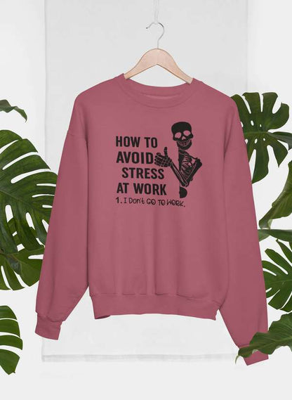 How To Avoid Stress Sweat Shirt shopmerchmallow Virgin Teez - Black Hoodie