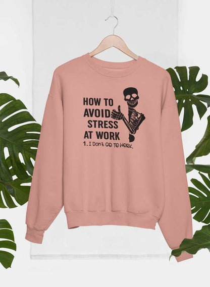 How To Avoid Stress Sweat Shirt shopmerchmallow Virgin Teez - Black Hoodie