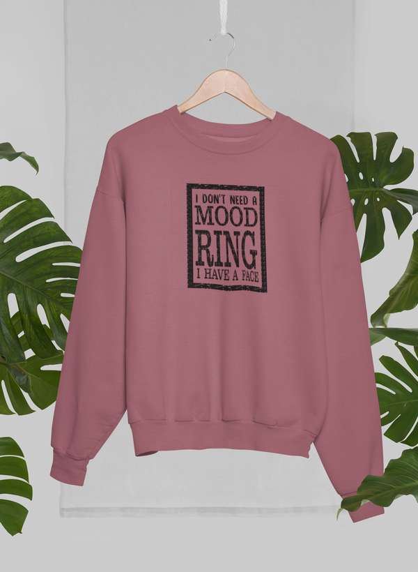 I Don't Need A Mood Ring Sweat Shirt shopmerchmallow Virgin Teez - Black Hoodie