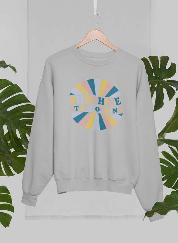 Sunshine State Of Mind Sweat Shirt shopmerchmallow Virgin Teez - Black Hoodie
