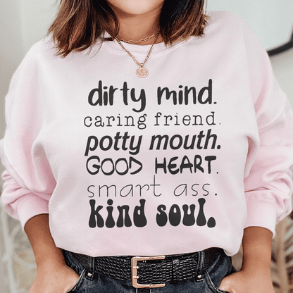 Dirty Mind Caring Friend Potty Mouth Good Heart shopmerchmallow Dirty Mind Caring Friend Potty Mouth Good Heart
