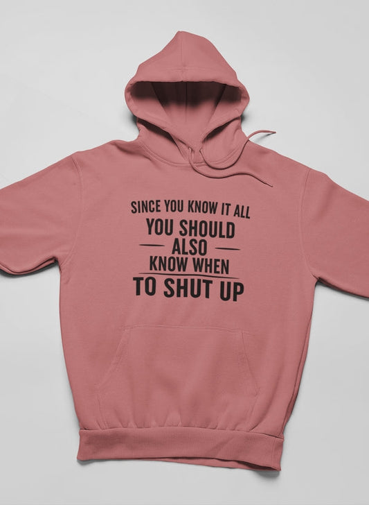 Since You Know It All Hoodie shopmerchmallow Virgin Teez - Black Hoodie