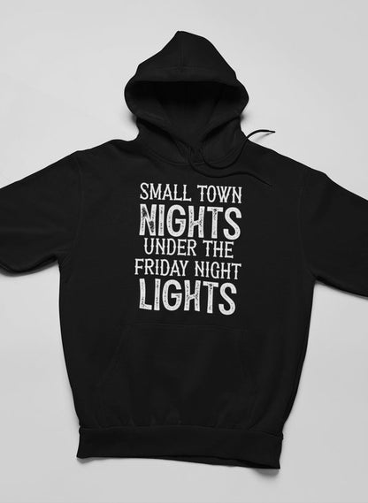 Small Town Nights Hoodie shopmerchmallow Virgin Teez - Black Hoodie