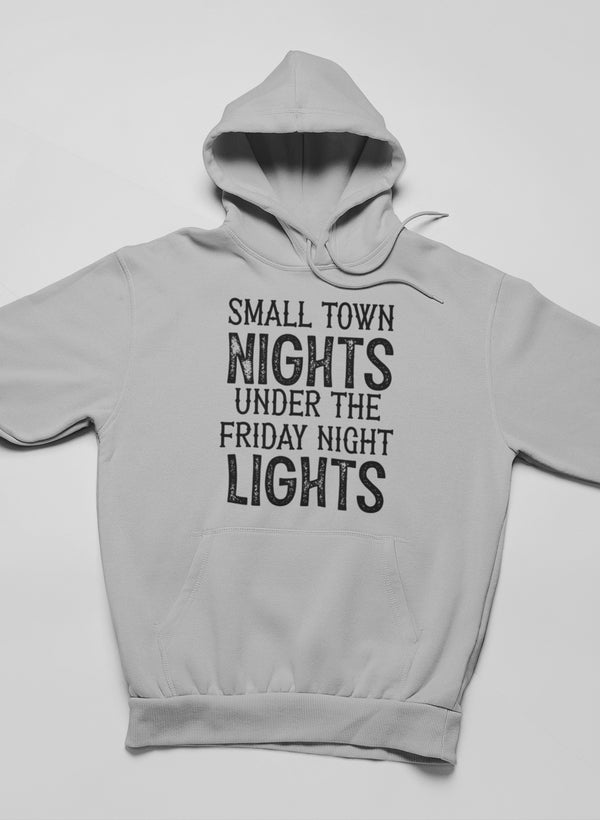 Small Town Nights Hoodie shopmerchmallow Virgin Teez - Black Hoodie