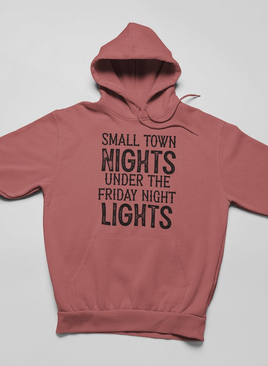 Small Town Nights Hoodie shopmerchmallow Virgin Teez - Black Hoodie