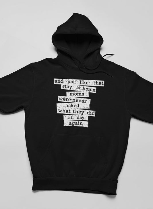 Stay At Home Mom Hoodie shopmerchmallow Virgin Teez - Black Hoodie