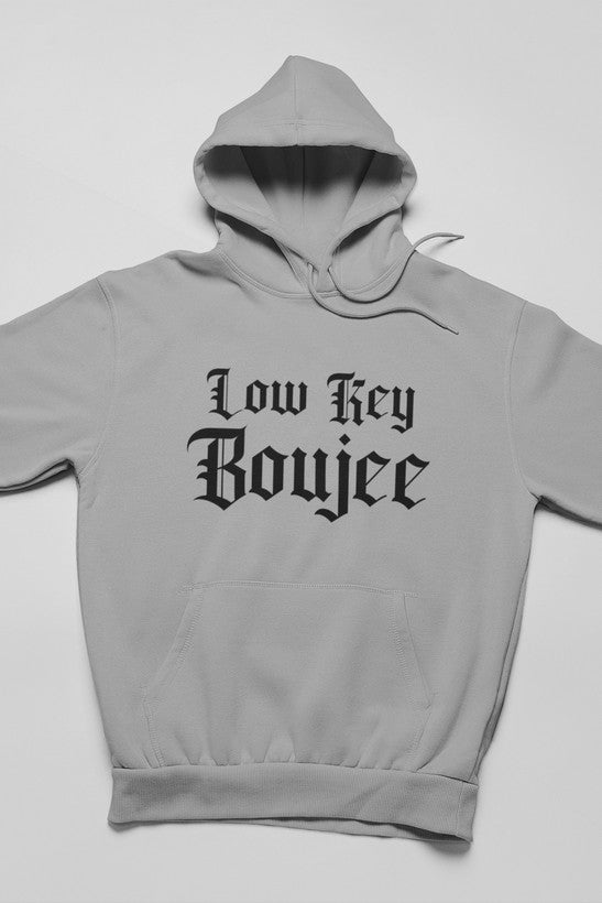 Low Key Boujee Hoodie shopmerchmallow Virgin Teez - Black Hoodie