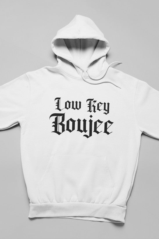 Low Key Boujee Hoodie shopmerchmallow Virgin Teez - Black Hoodie