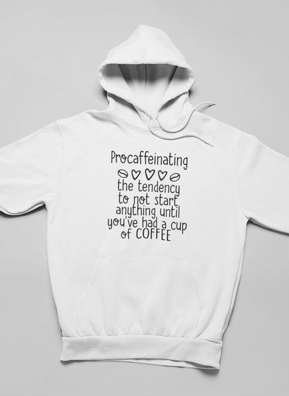 Procaffeinating Hoodie shopmerchmallow Virgin Teez - Black Hoodie