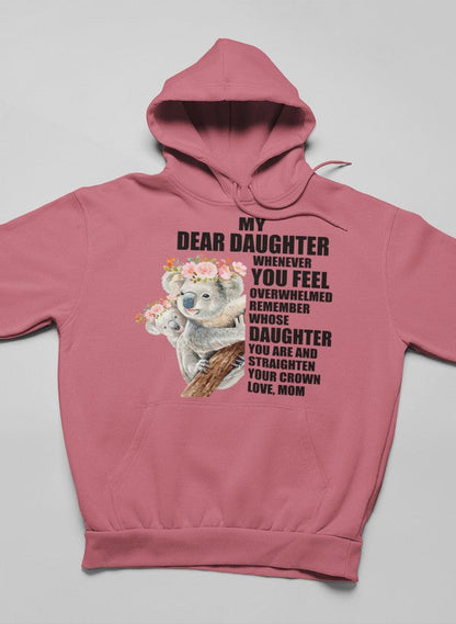 My Dear Daughter Whenever Hoodie shopmerchmallow Virgin Teez - Black Hoodie