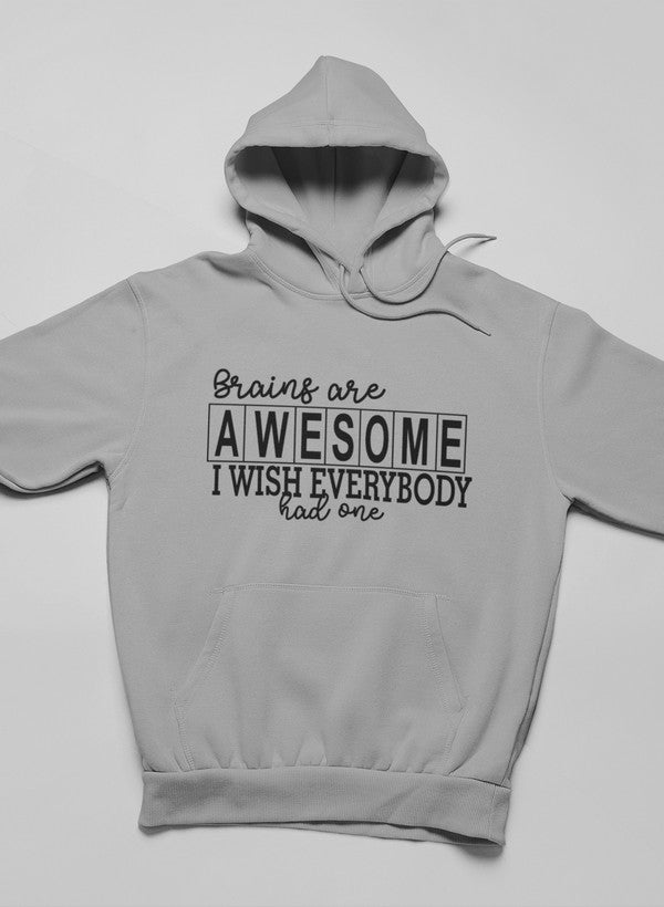 Brains Are Awesome Hoodie shopmerchmallow Virgin Teez - Black Hoodie