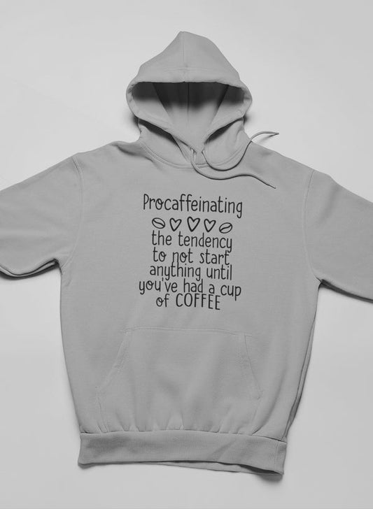 Procaffeinating Hoodie shopmerchmallow Virgin Teez - Black Hoodie