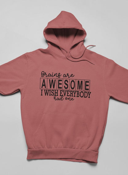 Brains Are Awesome Hoodie shopmerchmallow Virgin Teez - Black Hoodie