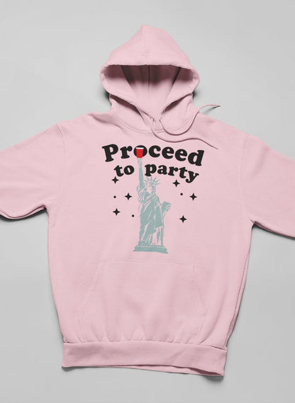 Proceed To Party Hoodie shopmerchmallow Virgin Teez - Black Hoodie
