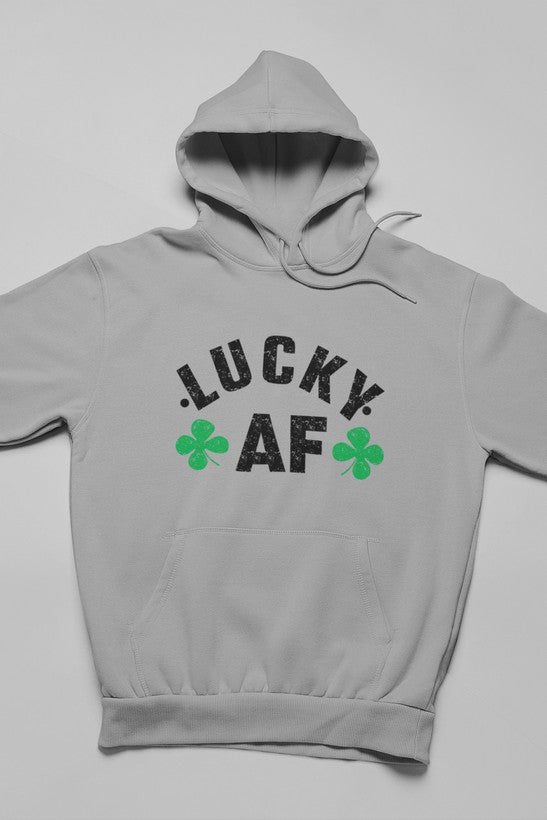 Lucky AF Hoodie shopmerchmallow Virgin Teez - Black Hoodie