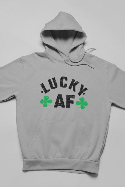 Lucky AF Hoodie shopmerchmallow Virgin Teez - Black Hoodie