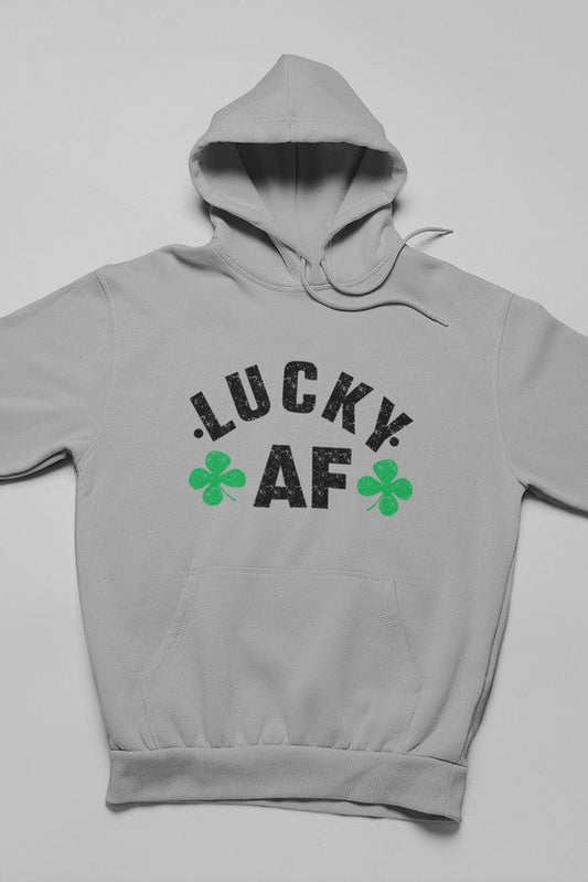 Lucky AF Hoodie shopmerchmallow Virgin Teez - Black Hoodie