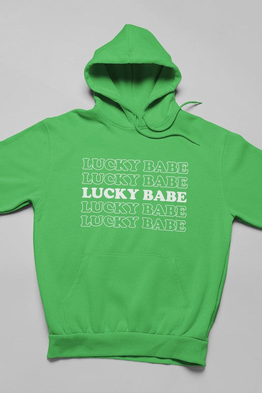 Lucky Babe Hoodie shopmerchmallow Virgin Teez - Black Hoodie