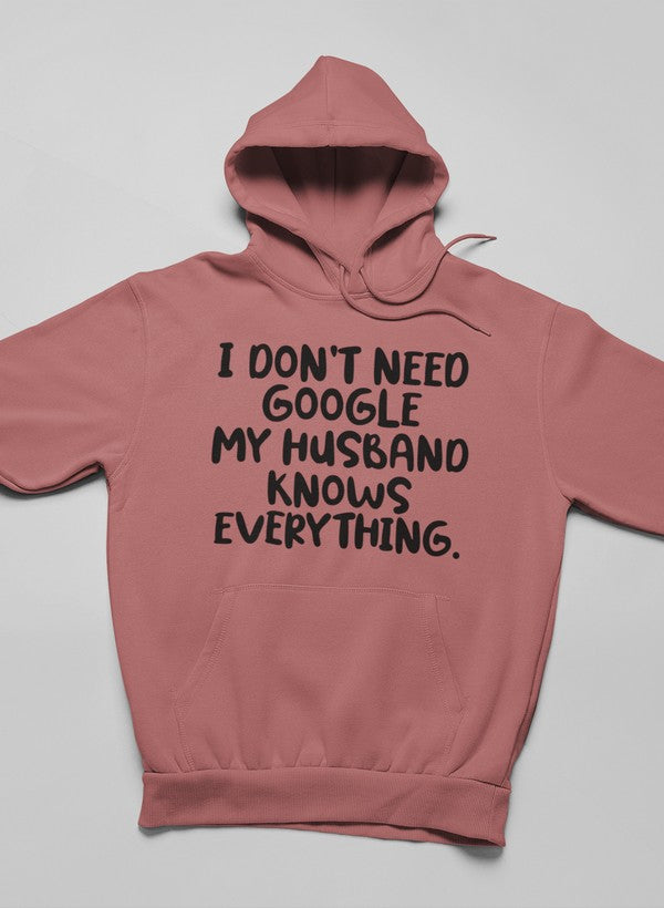 My Husband Knows Everything Hoodie shopmerchmallow Virgin Teez - Black Hoodie