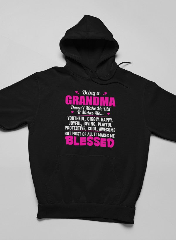 Being A Grandma Doesn't Make Me Old It Makes Me... Hoodie shopmerchmallow Virgin Teez - Black Hoodie