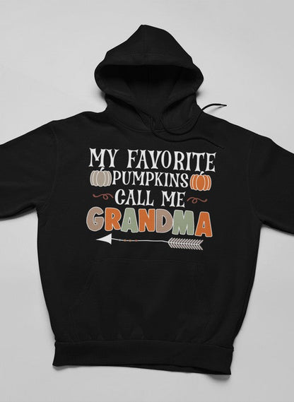 Favorite Pumpkins Call Me Grandma Hoodie shopmerchmallow Virgin Teez - Black Hoodie