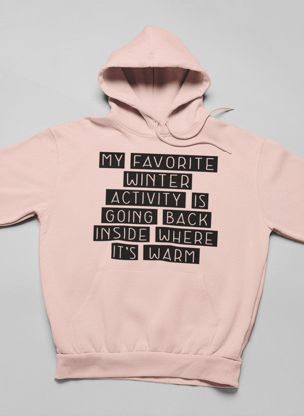 My Favorite Winter Activity Hoodie shopmerchmallow Virgin Teez - Black Hoodie