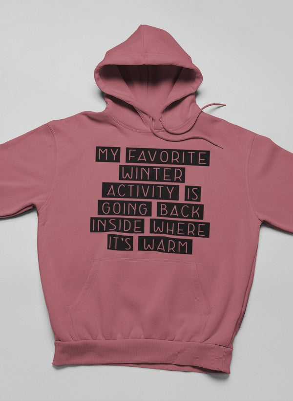 My Favorite Winter Activity Hoodie shopmerchmallow Virgin Teez - Black Hoodie