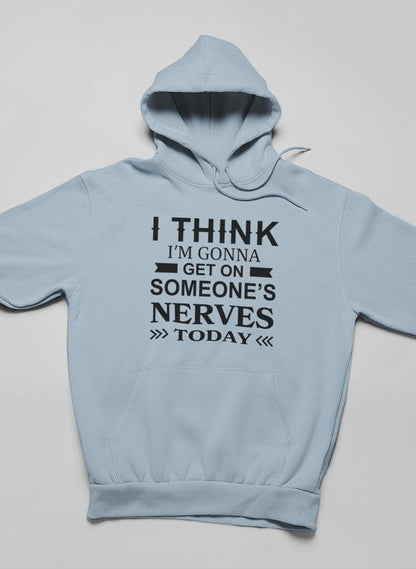 I Think I'm Gonna Get On Hoodie shopmerchmallow Virgin Teez - Black Hoodie
